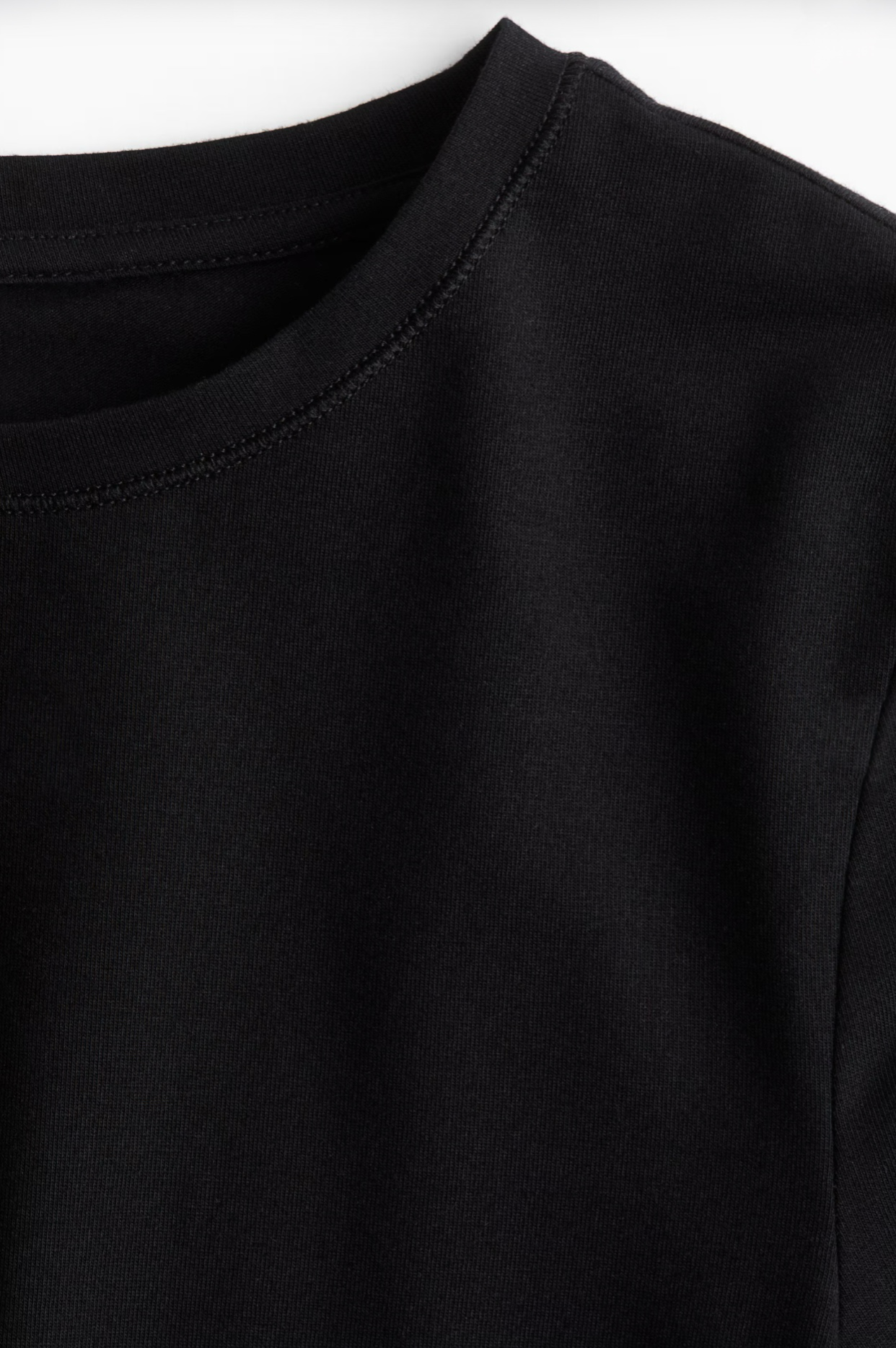 Remera Básica Negra Fit Clásico - H&M