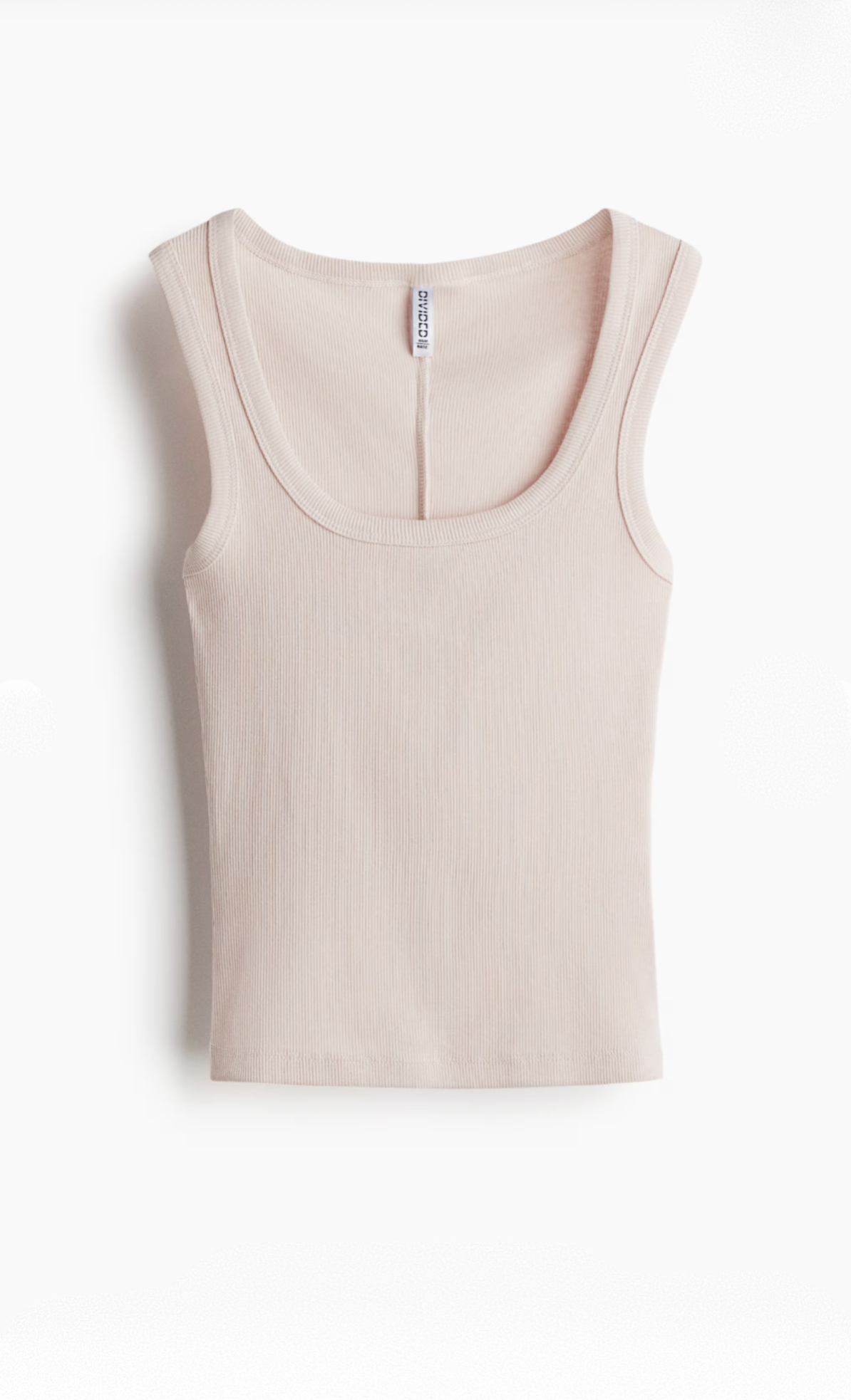 Musculosa Rib Fit Clásico Nude - H&M