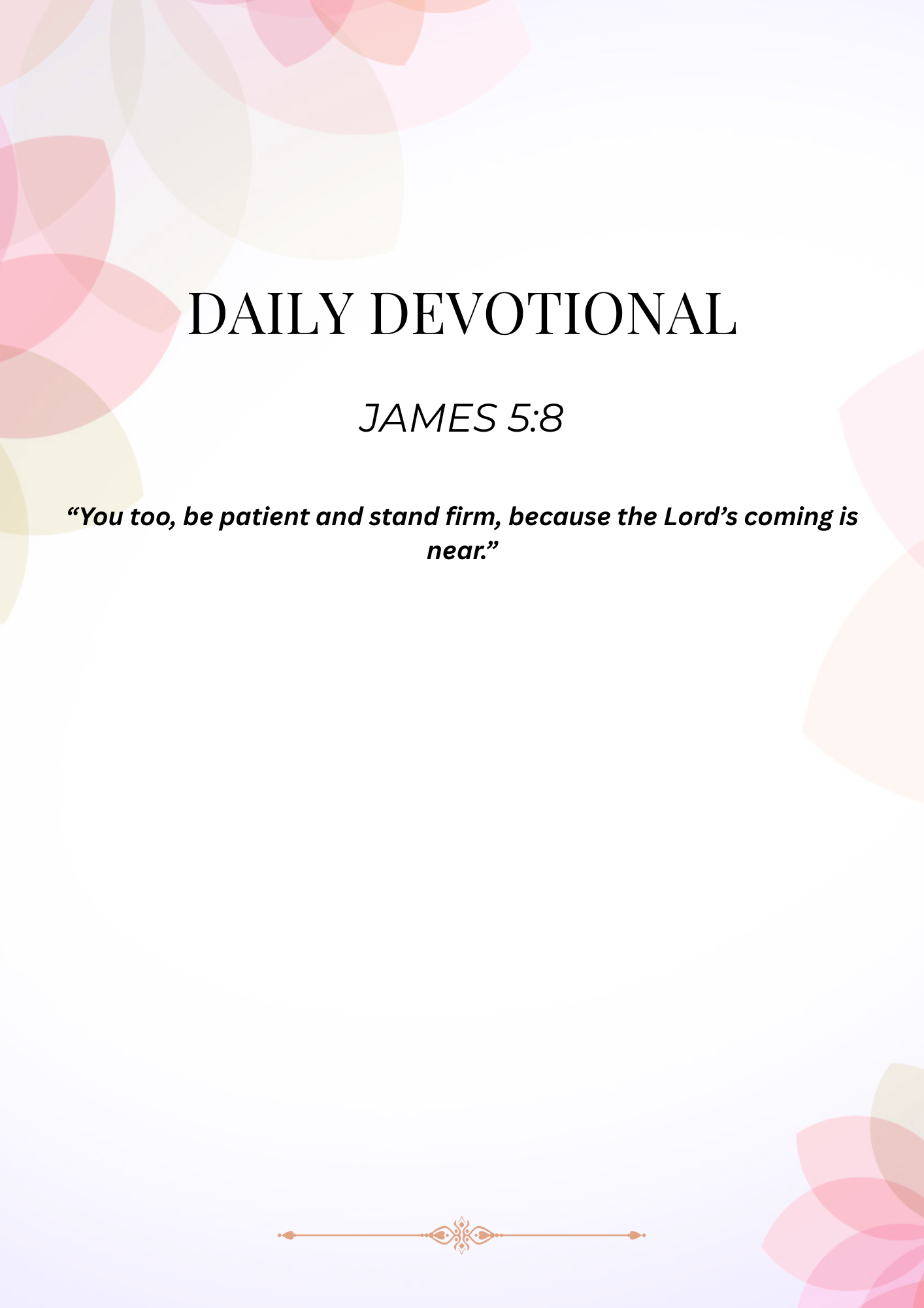 Standing Firm in Troubled Times: A James 5:8 Journal Prompt for Hope and Endurance