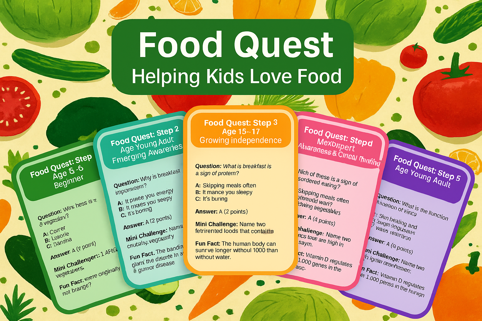 *** Available Soon ***Food Quest Card Game 