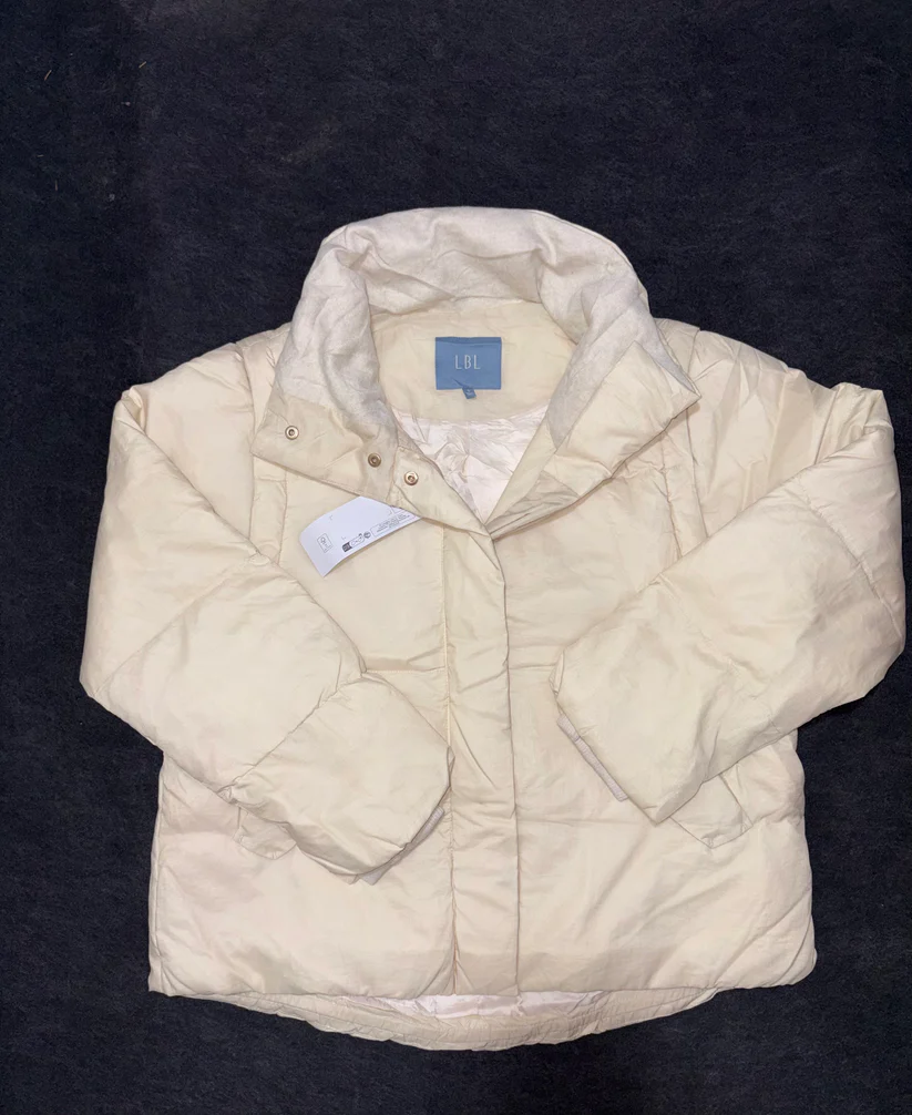 Cream-colored winter jacket