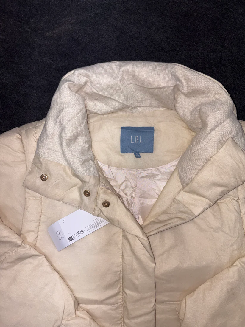 Cream-colored winter jacket