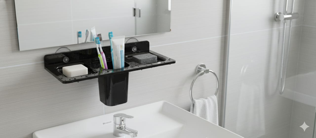 MK SURYA ELEGANT BATHROOM SHELF 