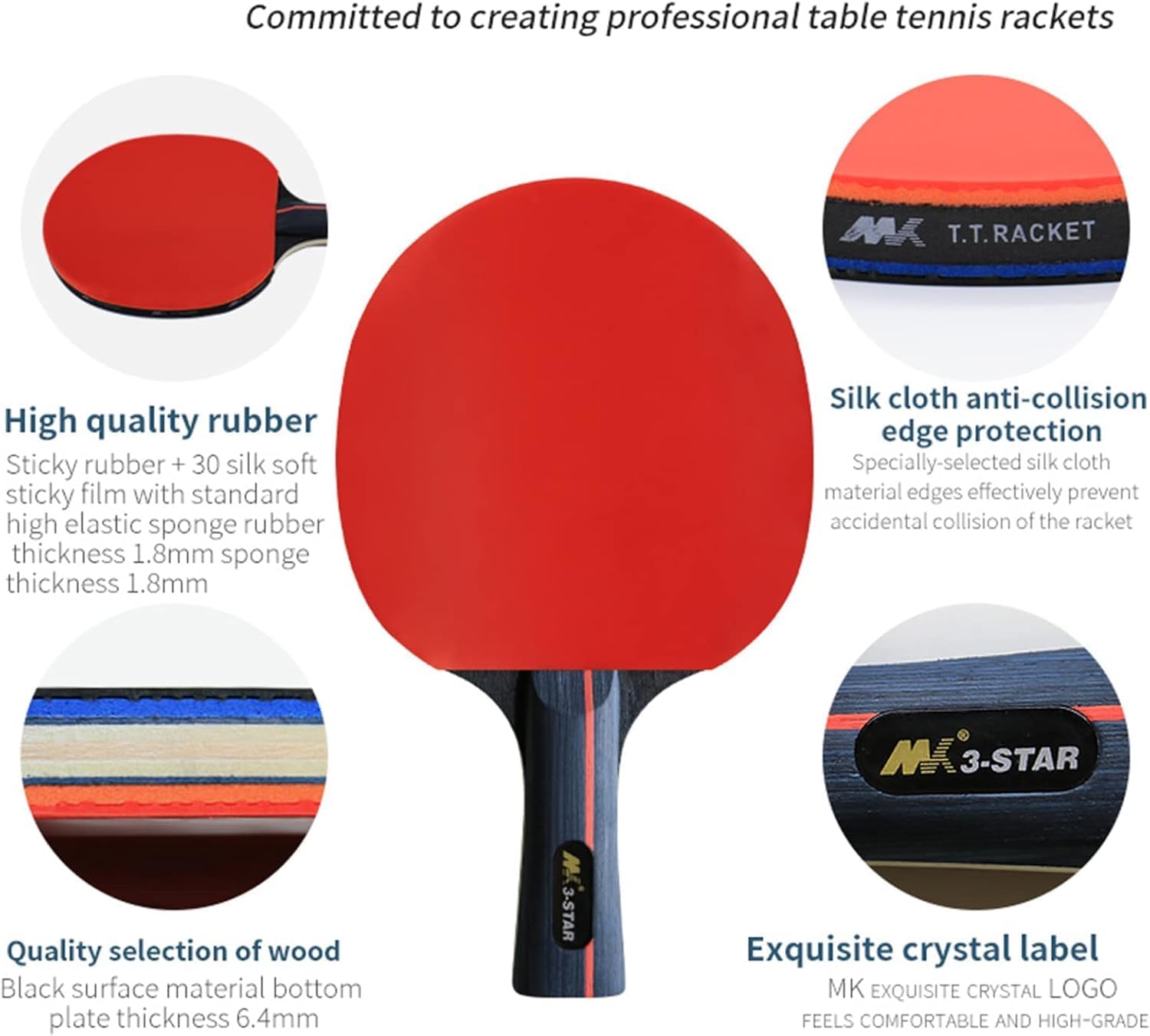 Portable Ping Pong Paddles Set