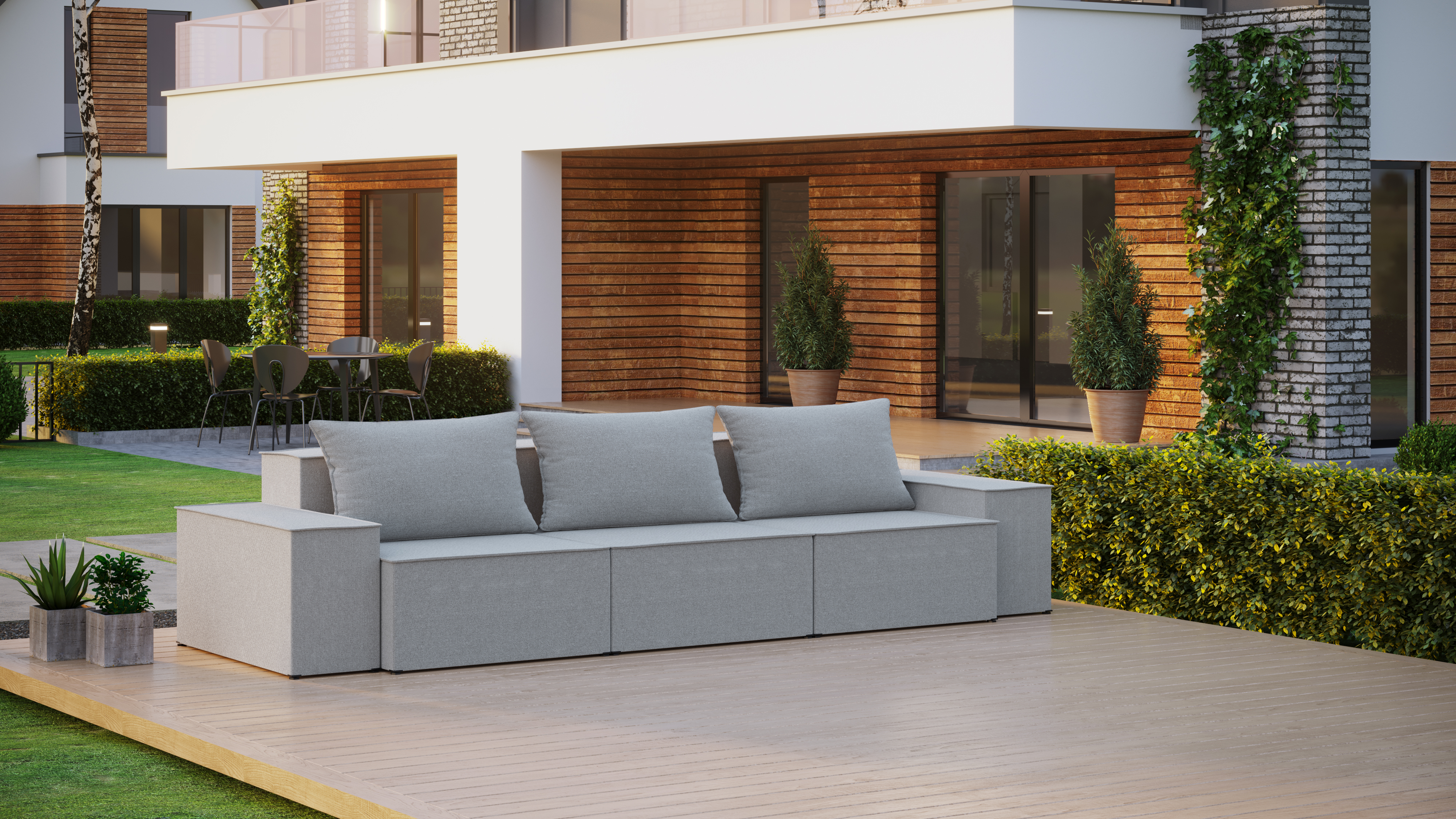 3-Sitzer-Sofa mit Armlehnen 