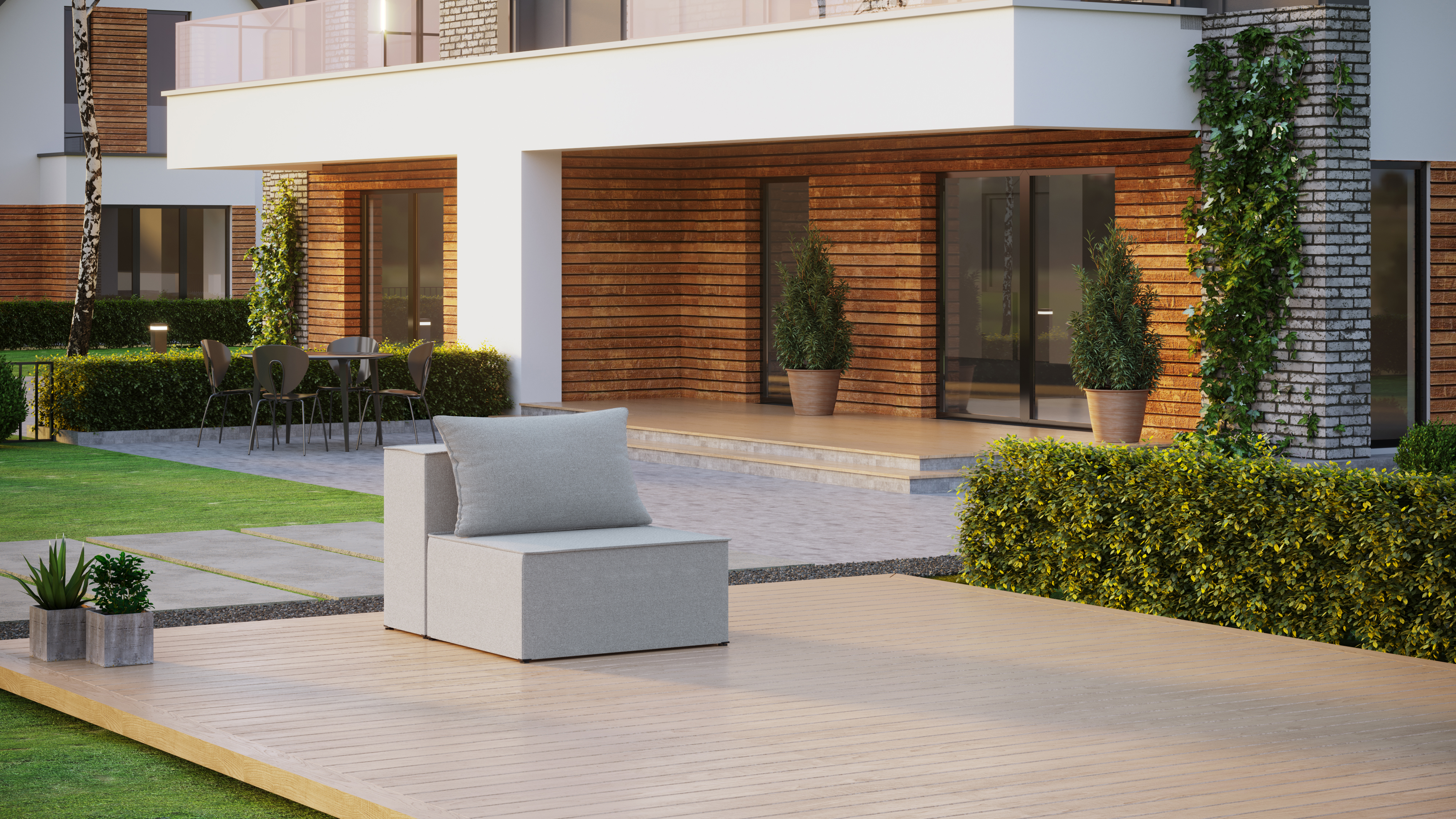 Einsitzer-Sofamodul ohne Armlehnen