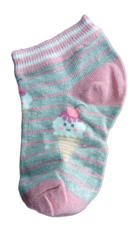 Ice Cream Patterned Ankle Sock