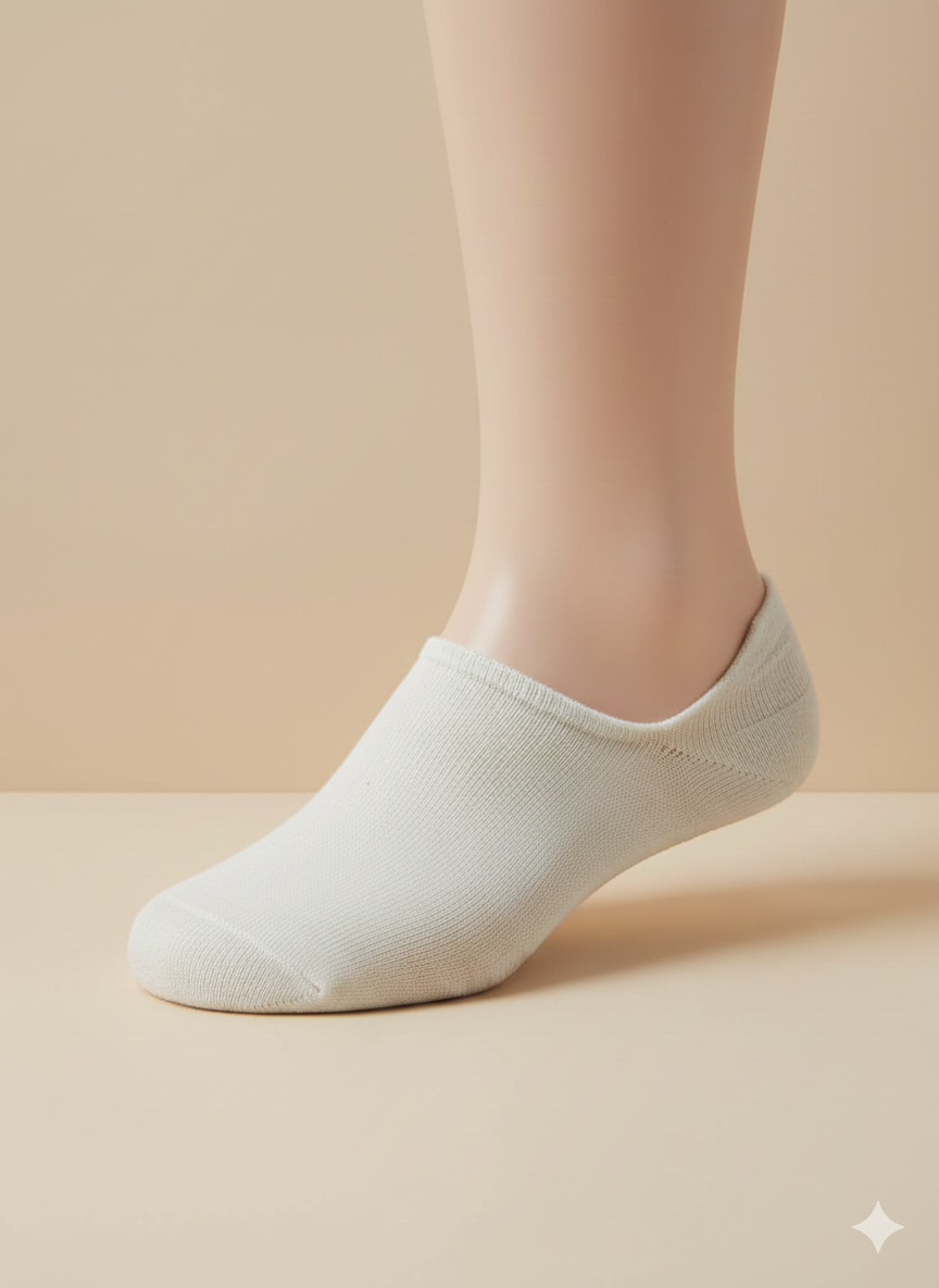 Black & White No-show socks - 2 pair pack