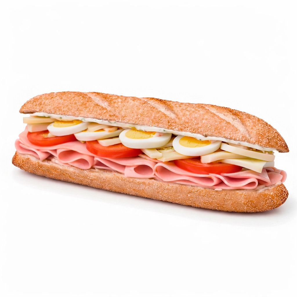 Baguette 22 de jamón york