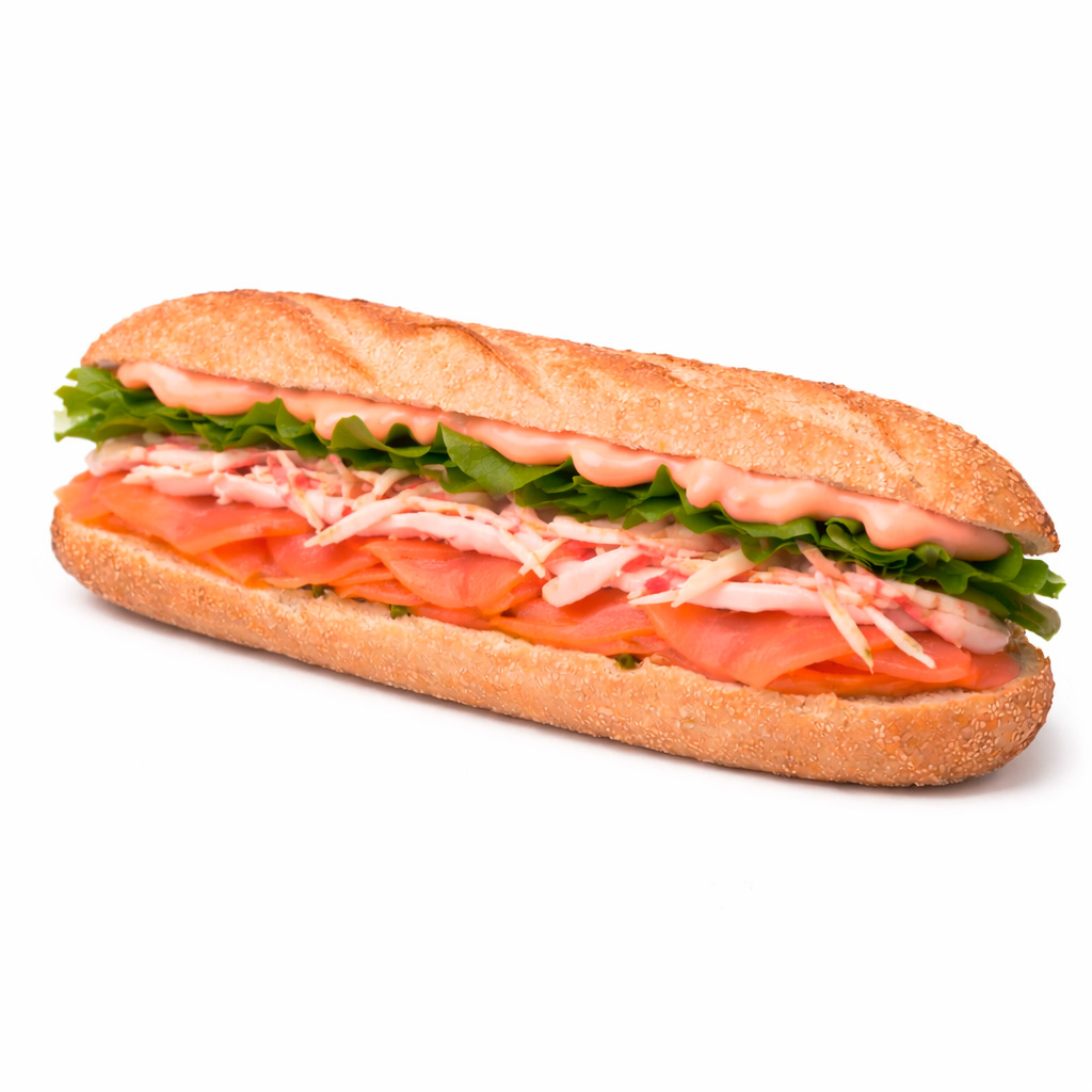 Baguette 15 de salmón