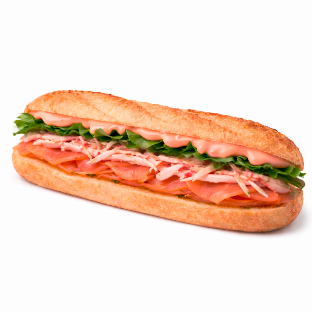 Baguette 15 de salmón