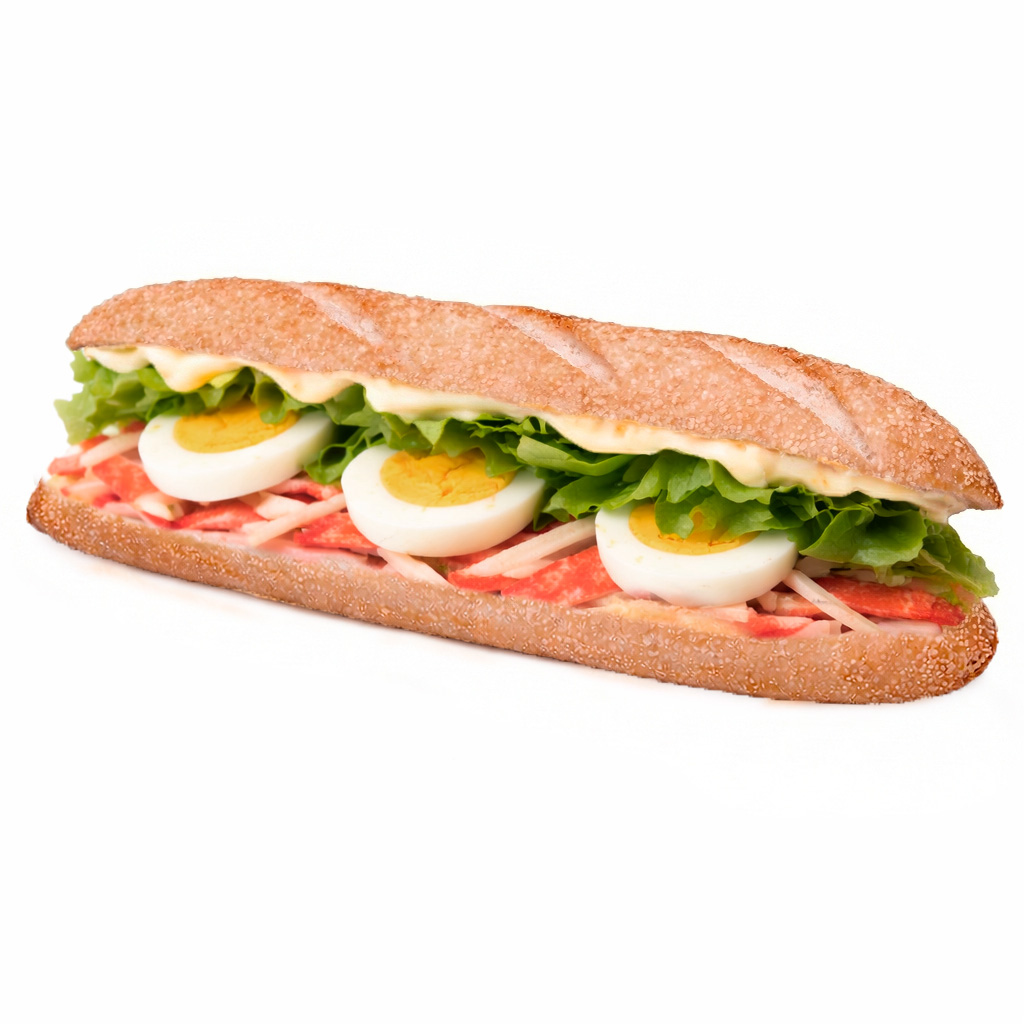 Baguette 14 de cangrejo