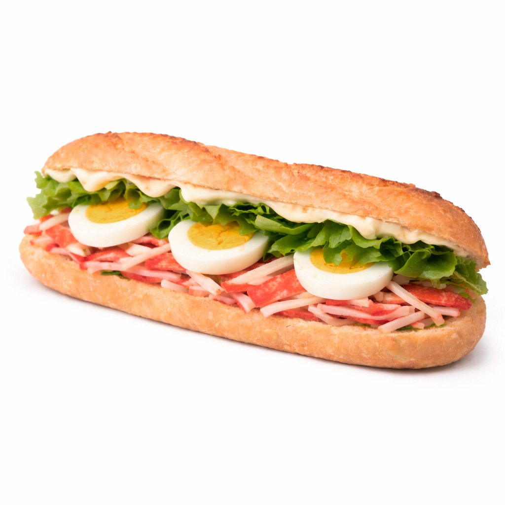 Baguette 14 de cangrejo