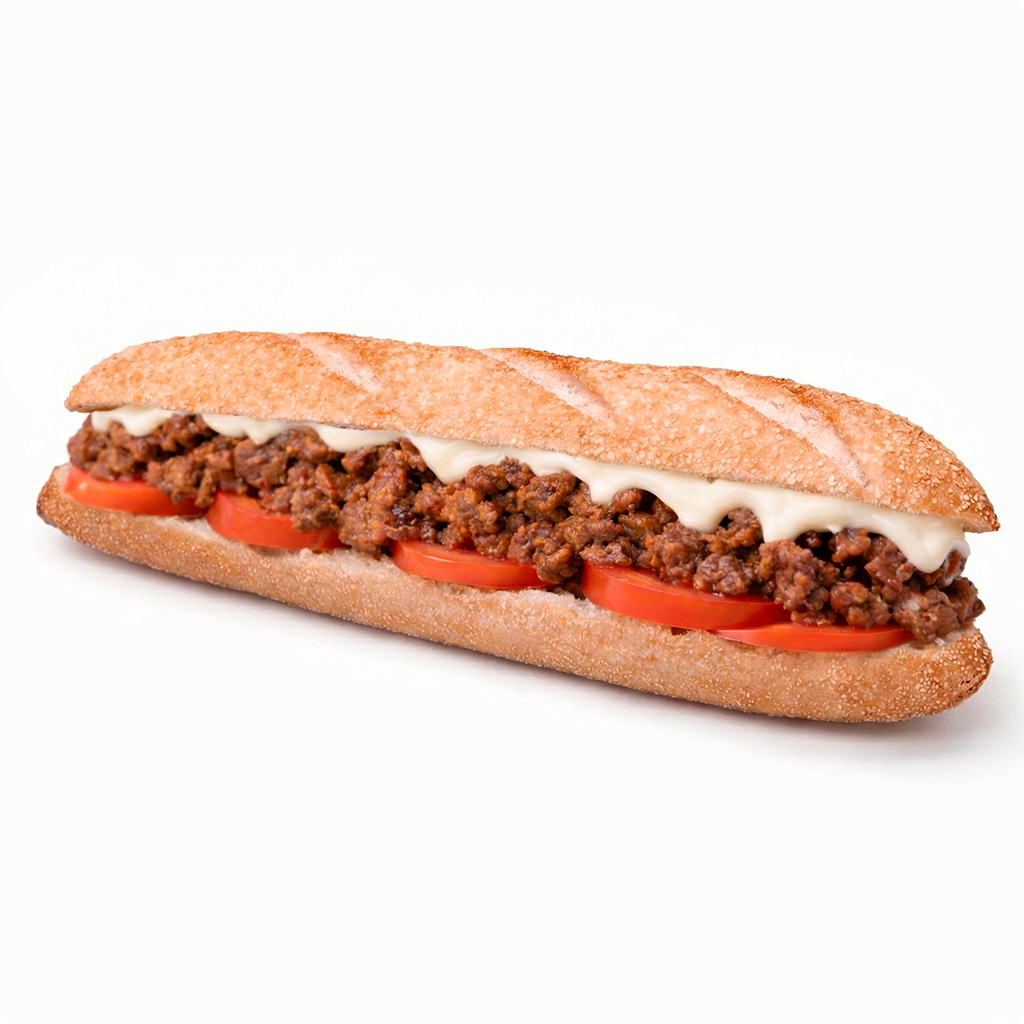 Baguette 27 de carne especiada