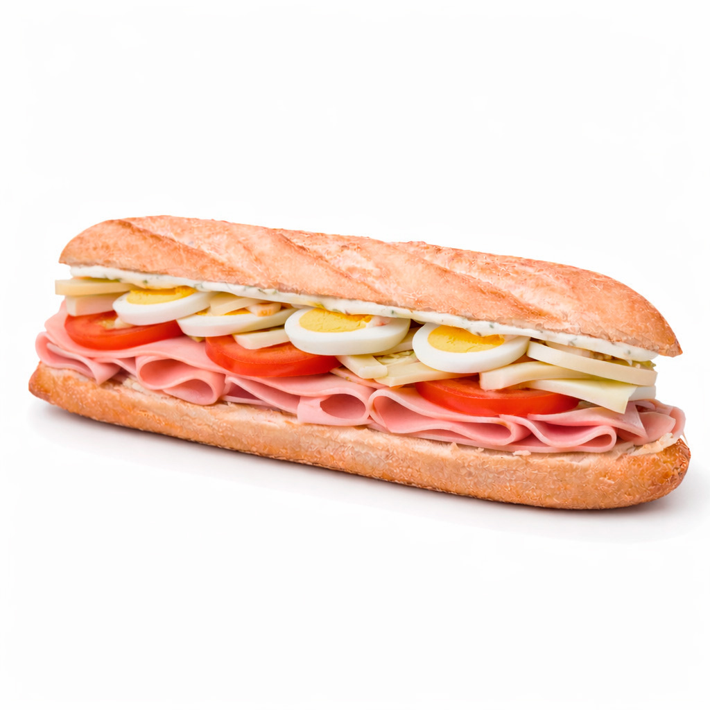 Baguette 22 de jamón york