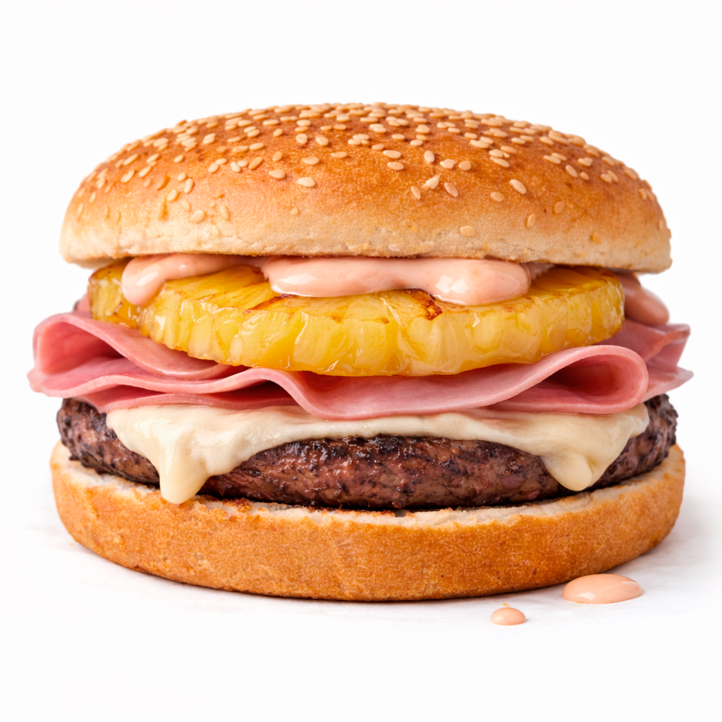 Hamburguesa de ternera Hawaiana