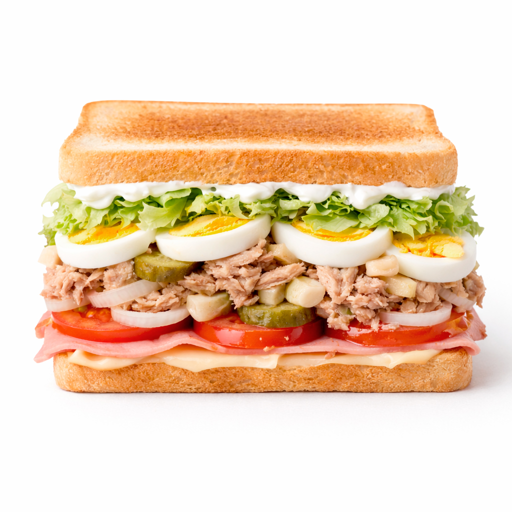 Sándwich con Flores