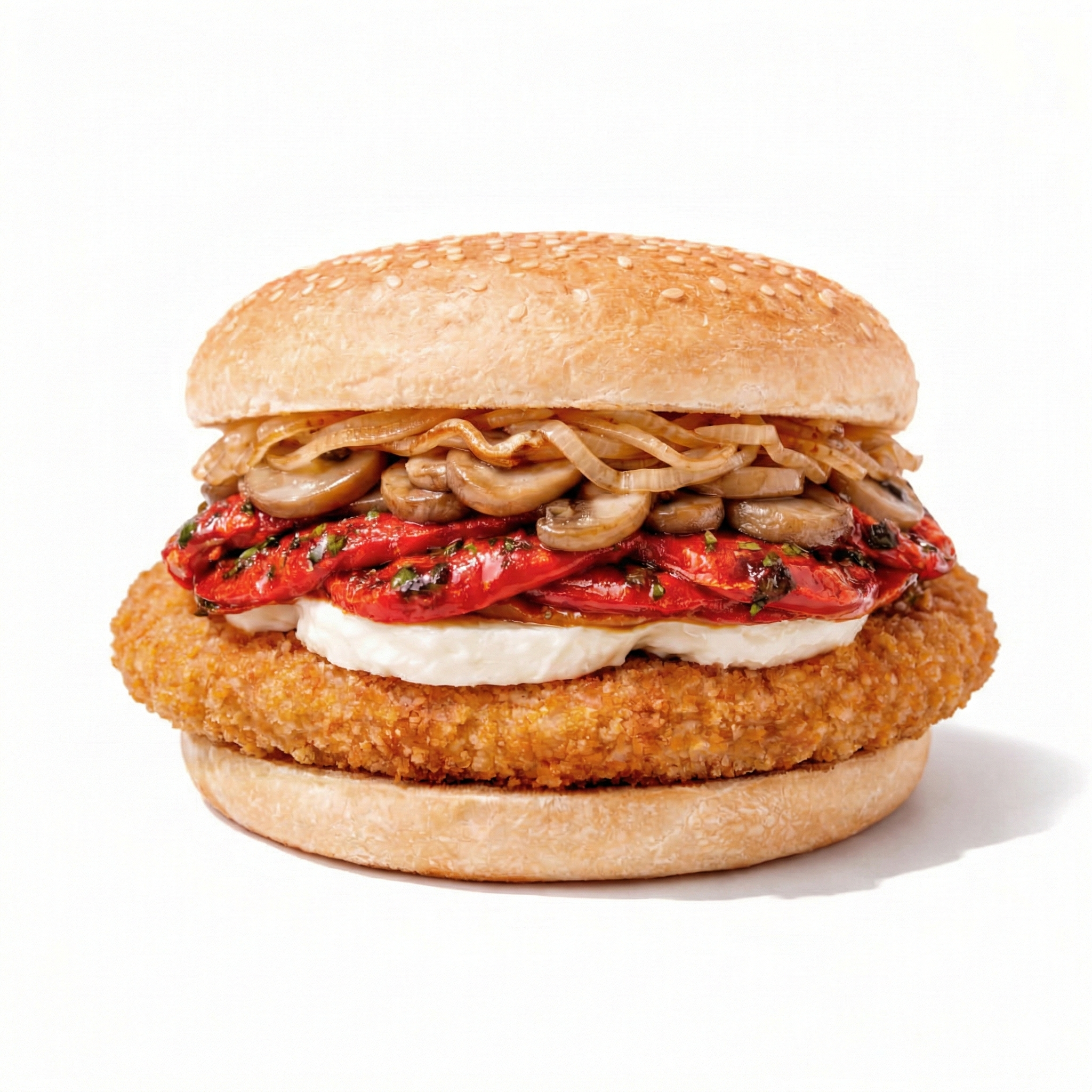 Hamburguesa de pollo Caramelizada