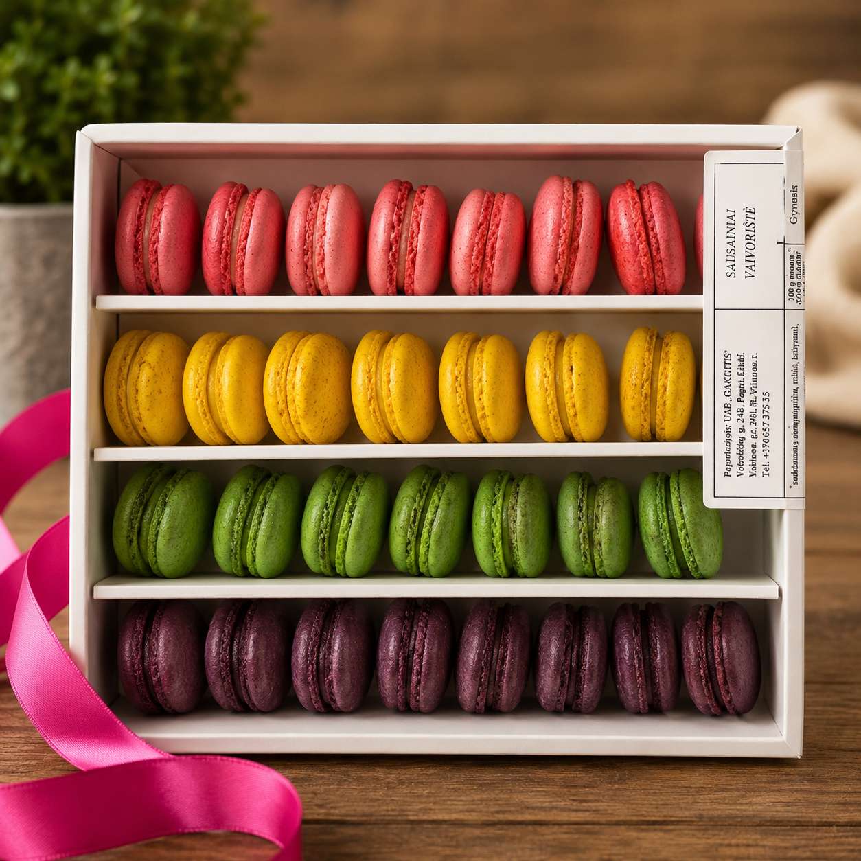 Spalvotų macarons rinkinys 🌈🍬