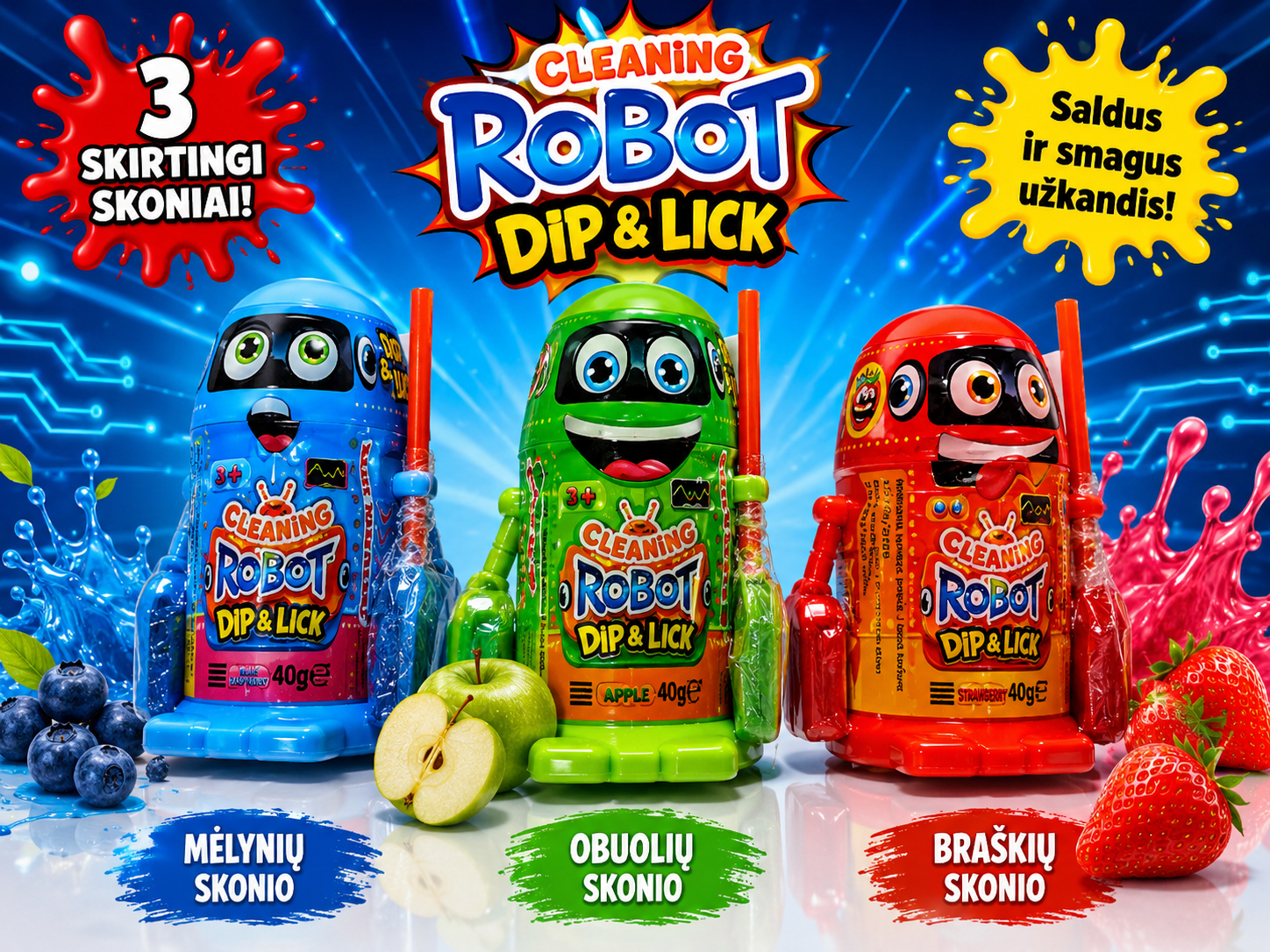 Robot Dip & Lick – smagus saldainis robotukas