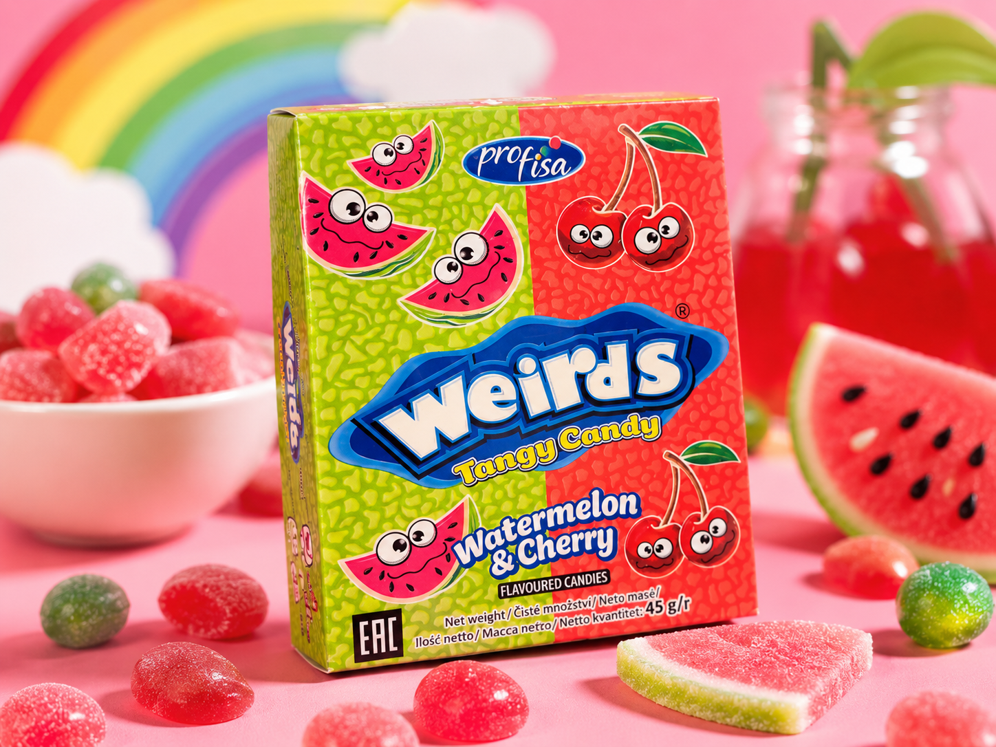 Weirds Tangy Candy – Watermelon & Cherry 🍉🍒