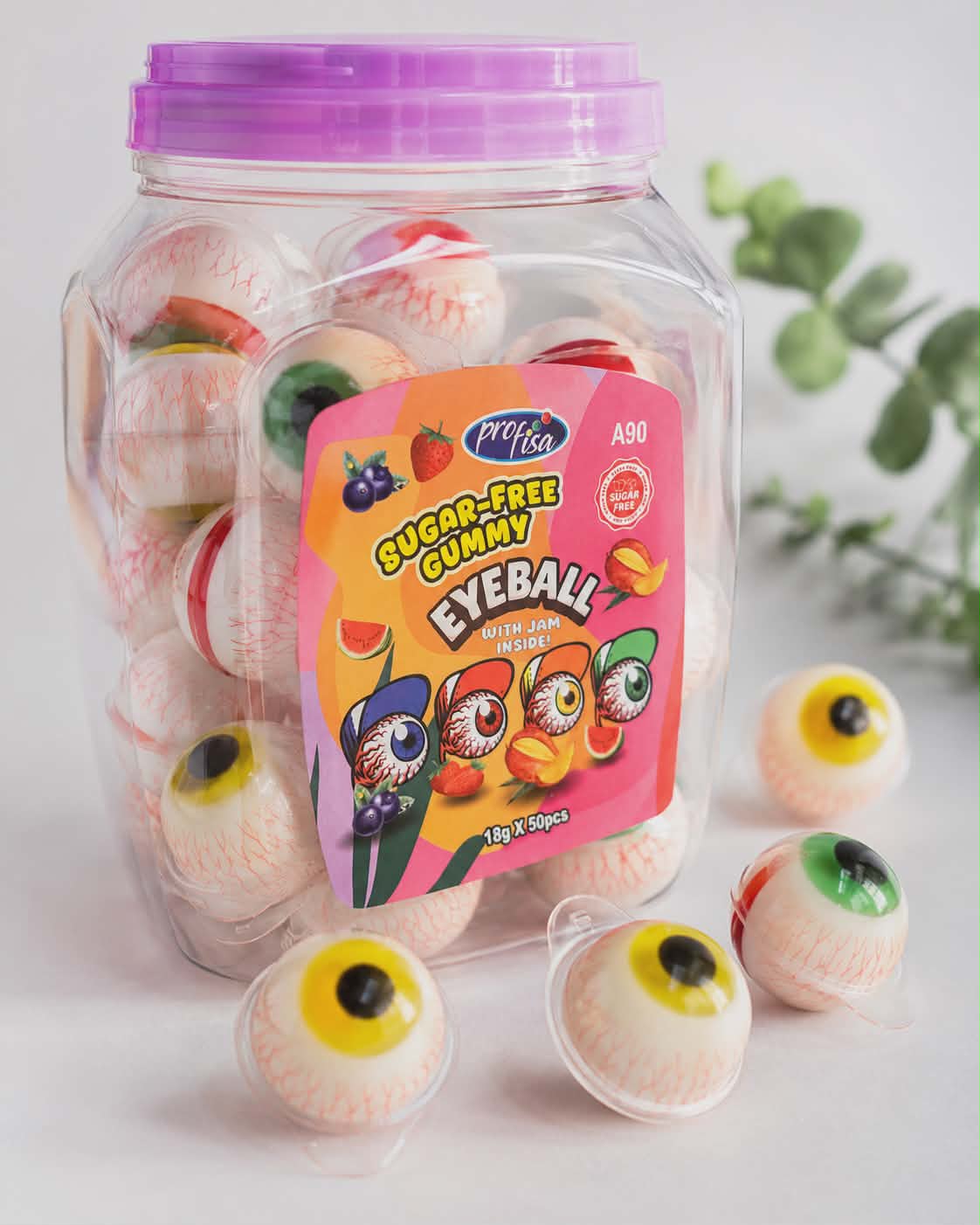 Eyeball guminukai su skystu įdaru