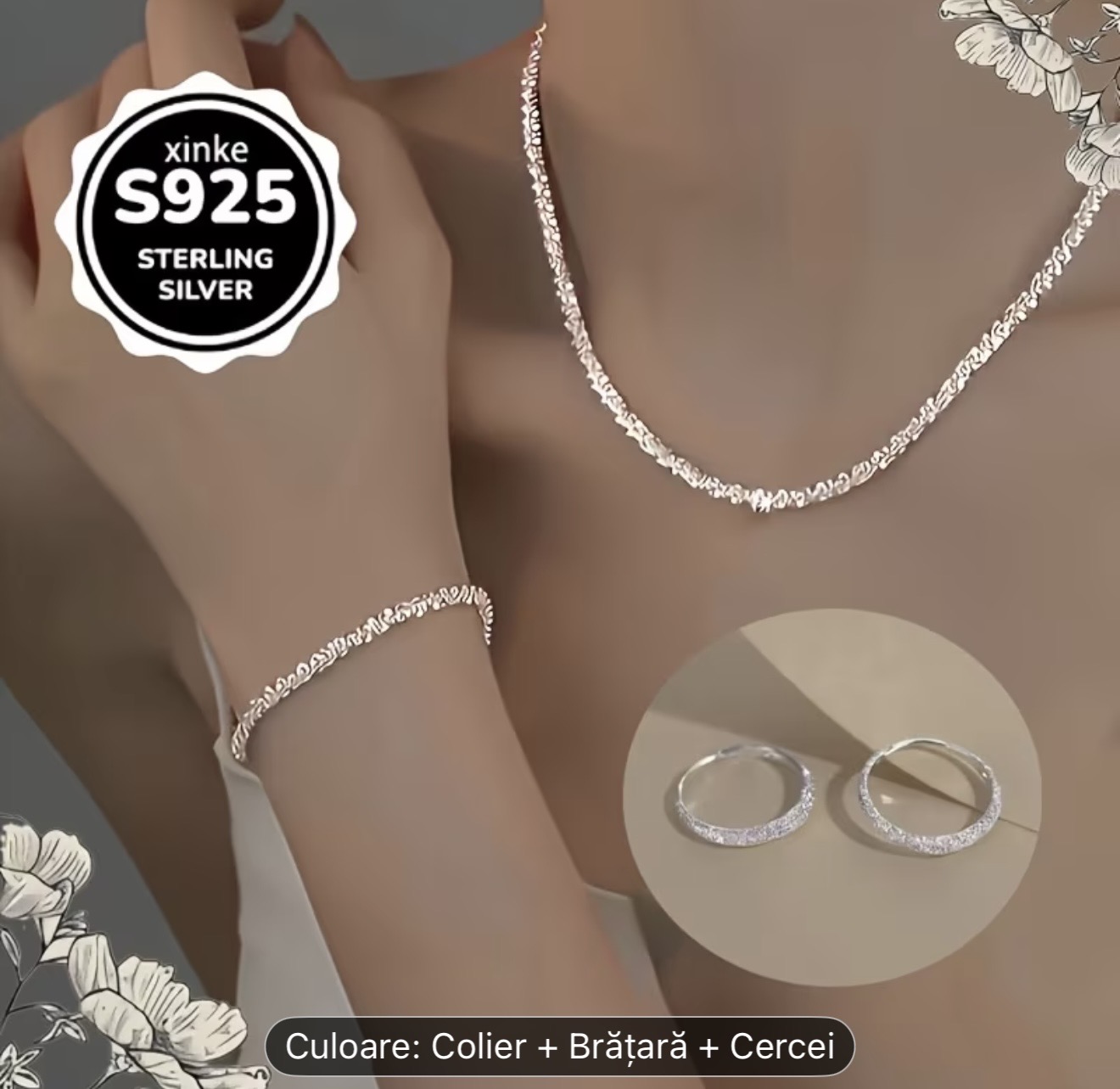 Set de bijuterii din argint sterling