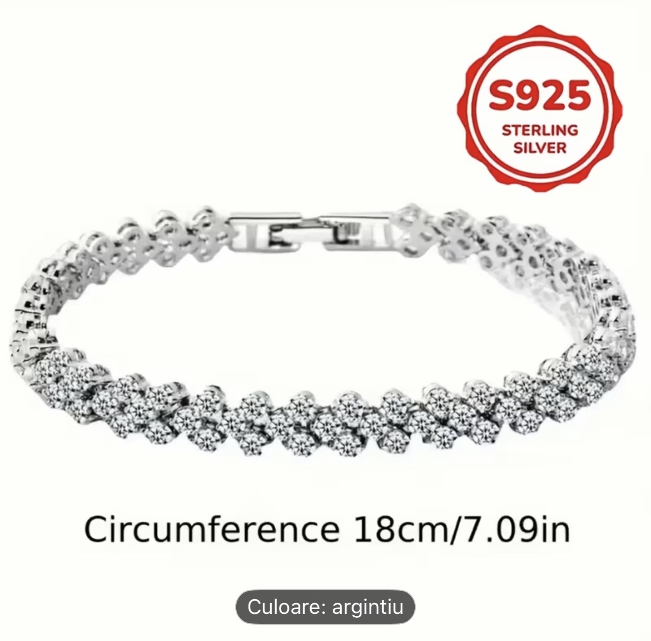 Brățară tenis din argint 925