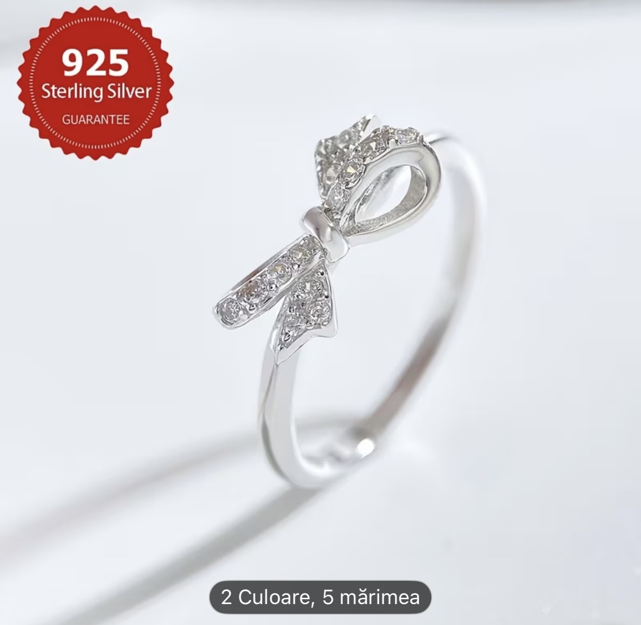 Inel fundă din argint sterling