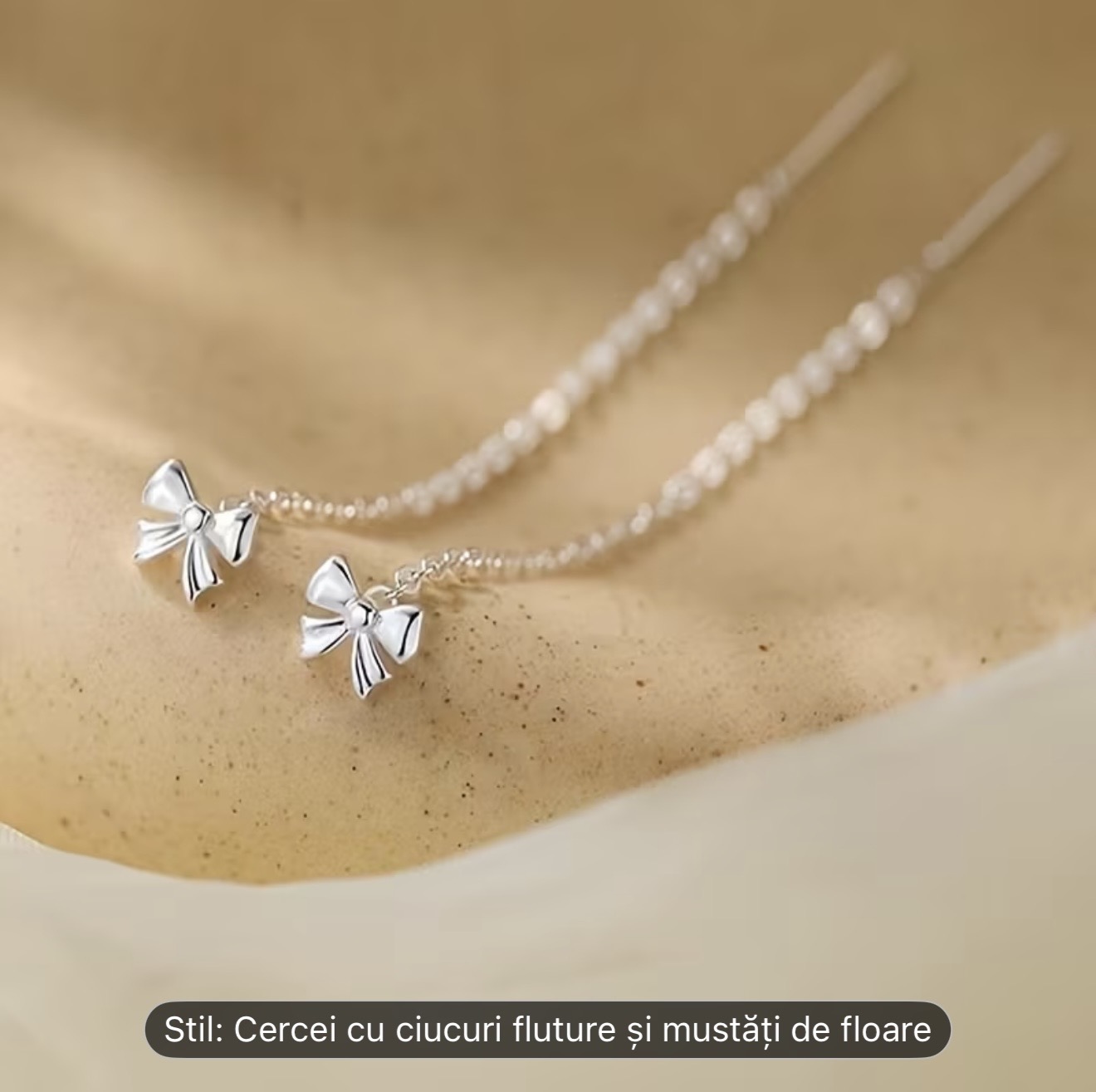 Cercei eleganți fundiță