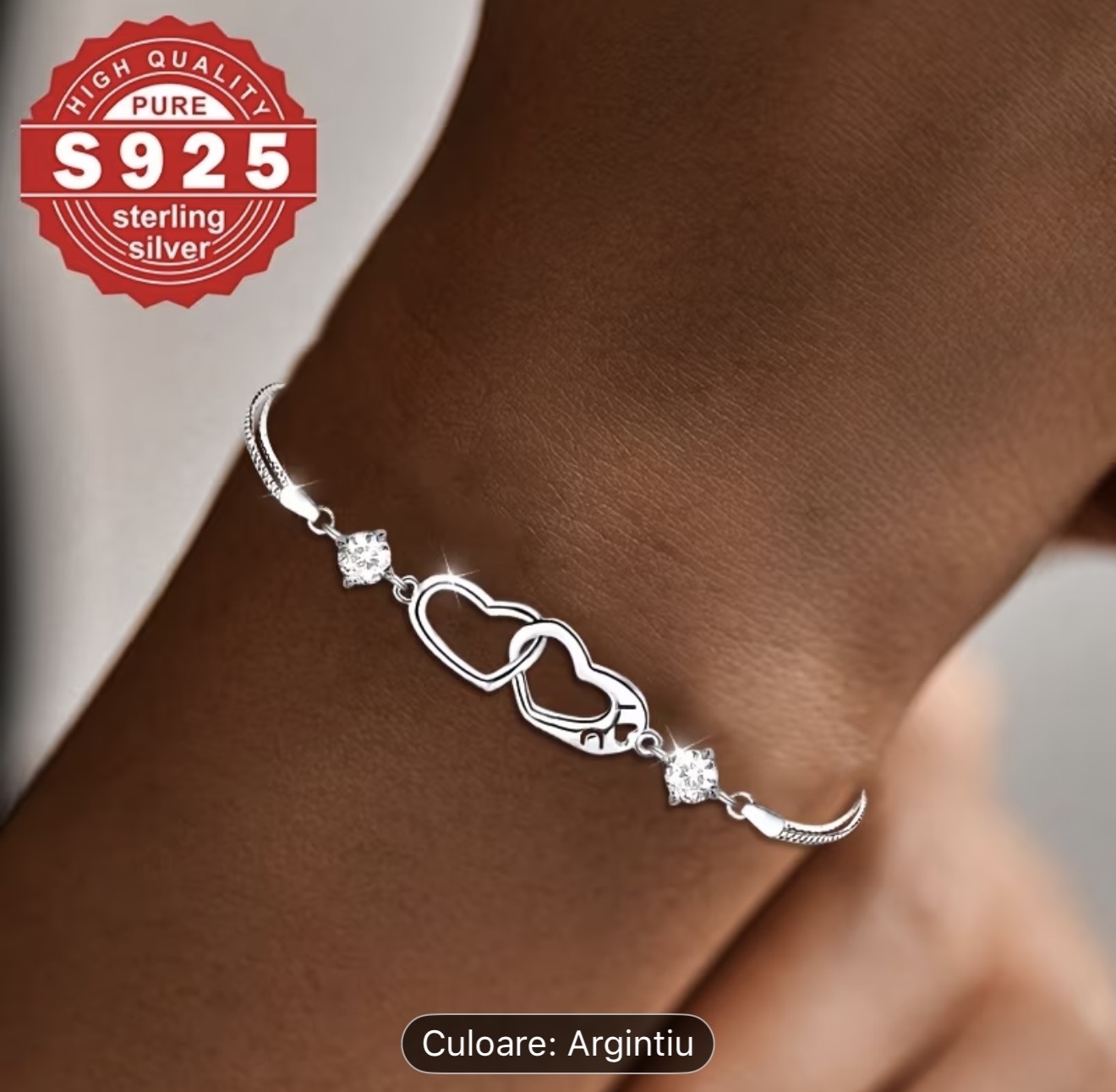 Brățară din argint 925 cu inimă
