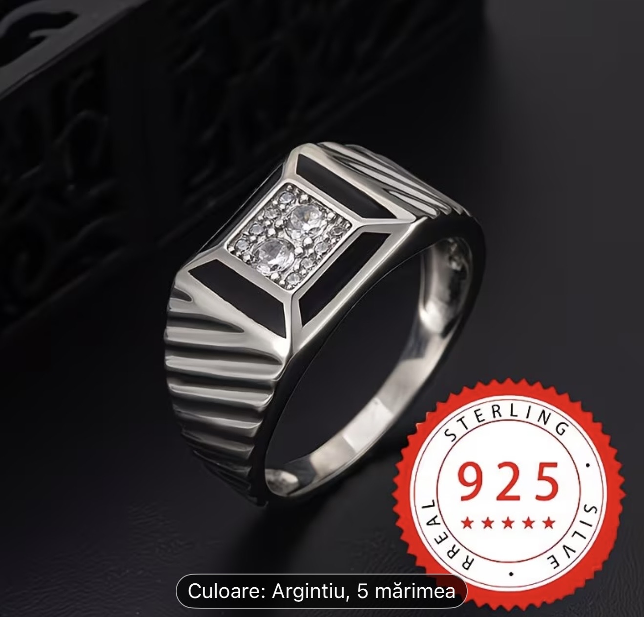 Inel bărbătesc din argint sterling