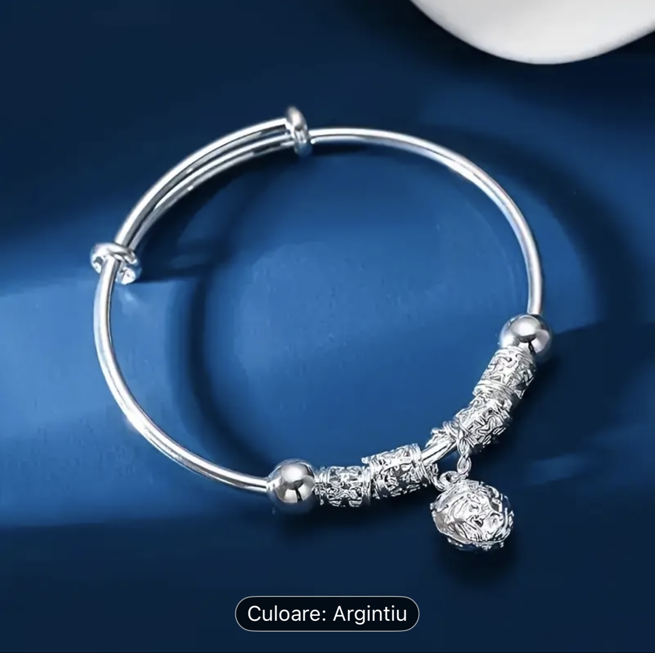 Brățară fixa cu model gravat