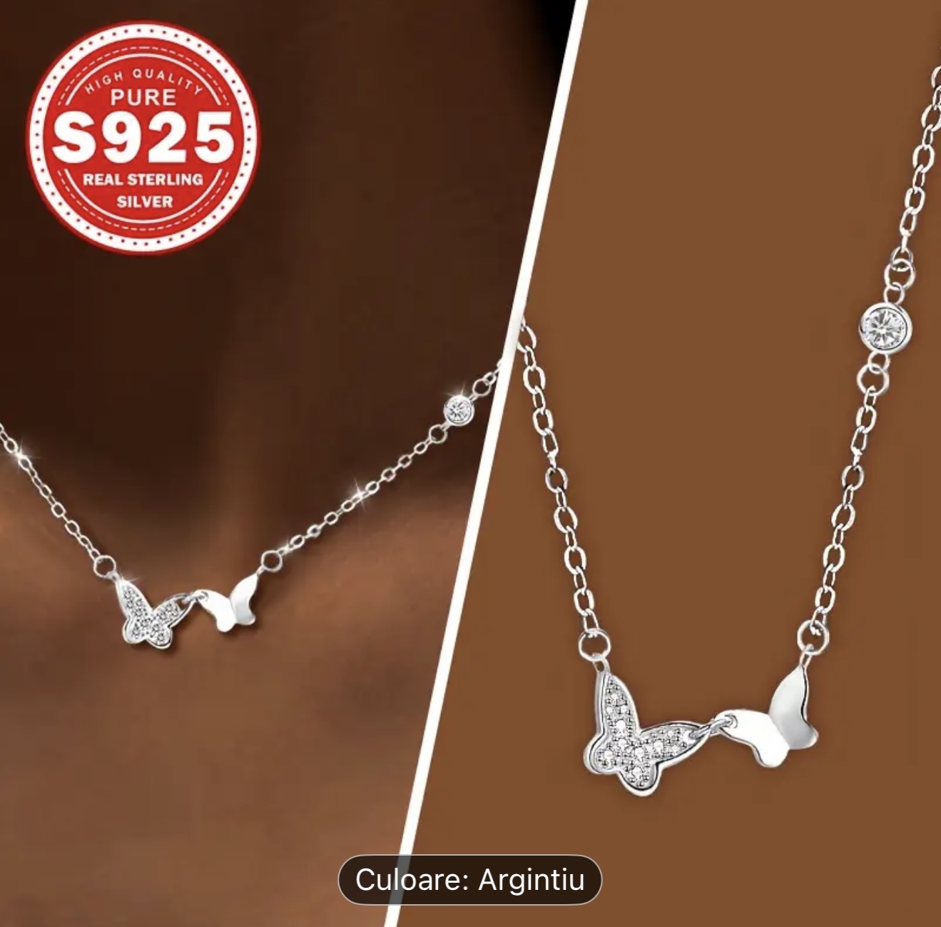 Colier Fluture Argint