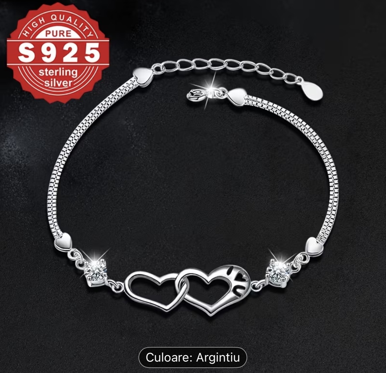 Brățară din argint 925 cu inimă