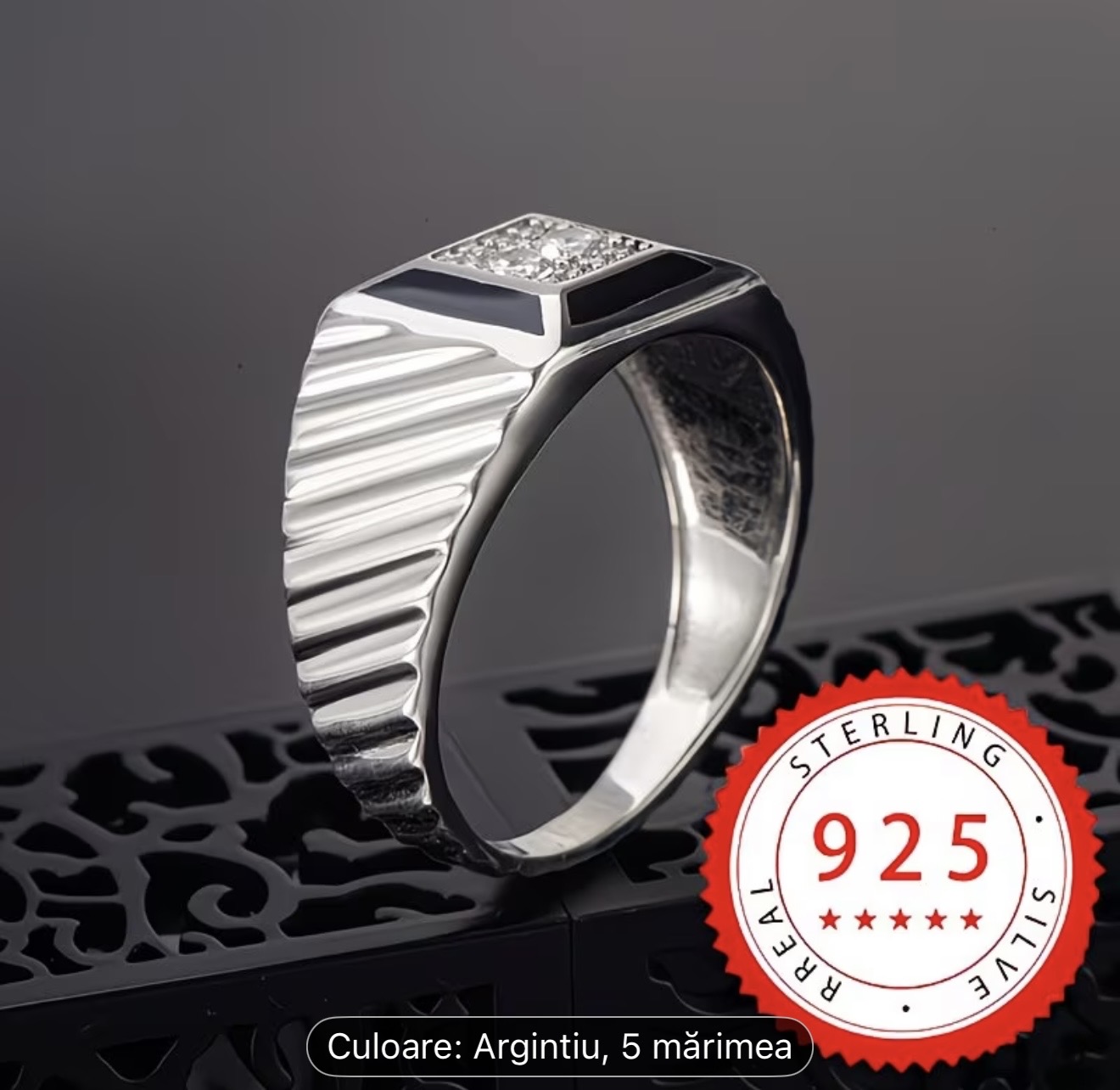 Inel bărbătesc din argint sterling