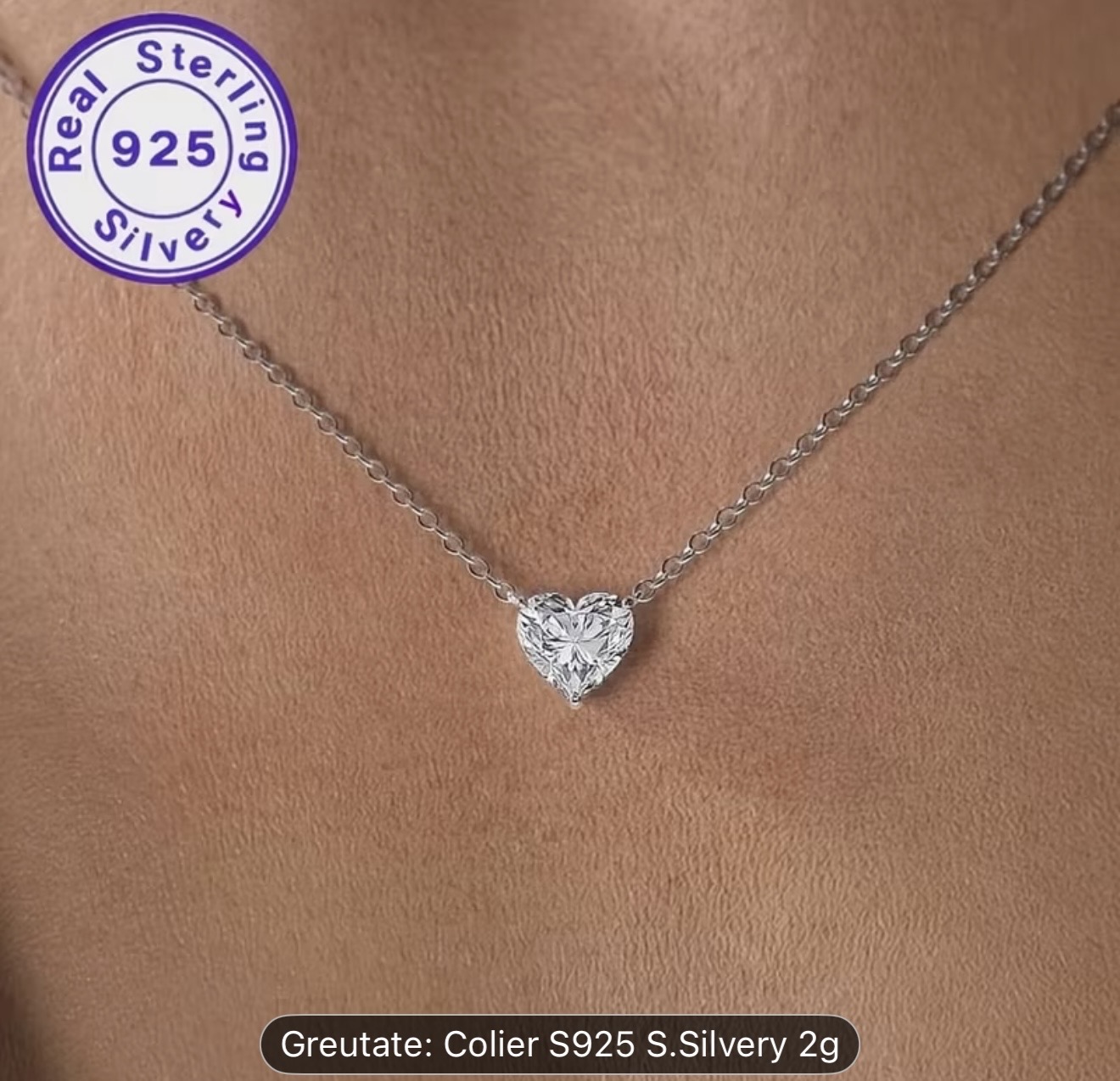Colier din argint 925 cu inimă