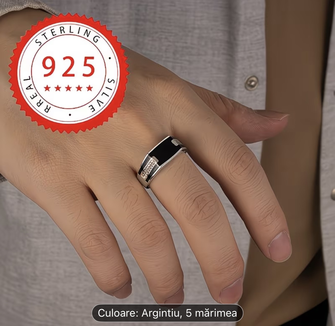 Inel bărbătesc din argint 925