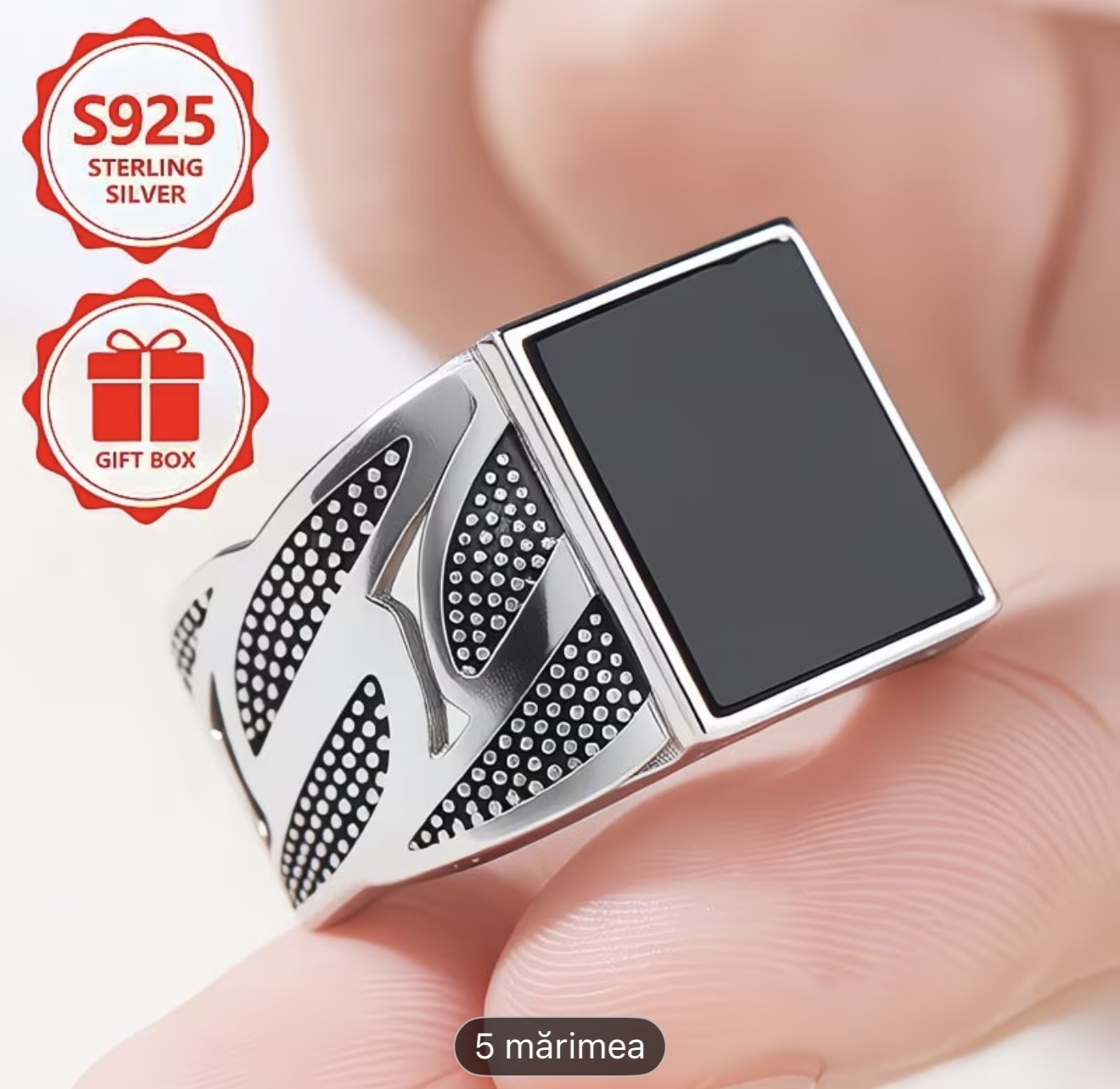 Inel unisex din argint sterling