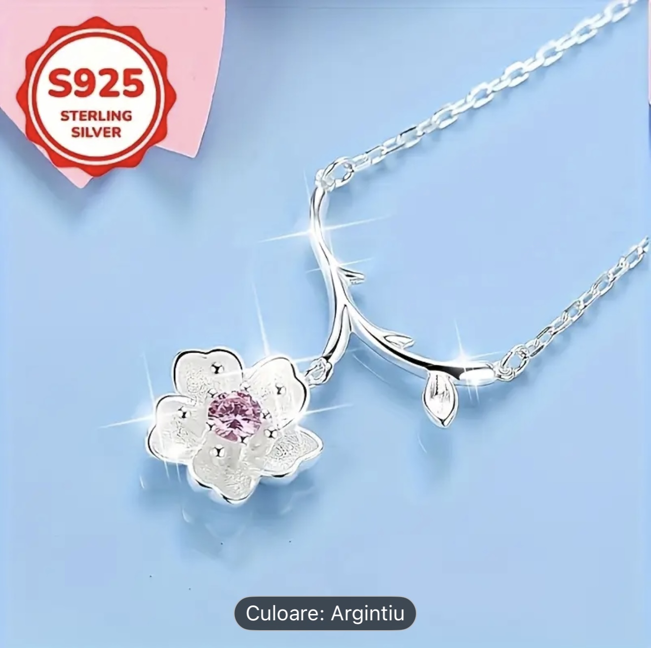 Colier Flori de Cireș de argint