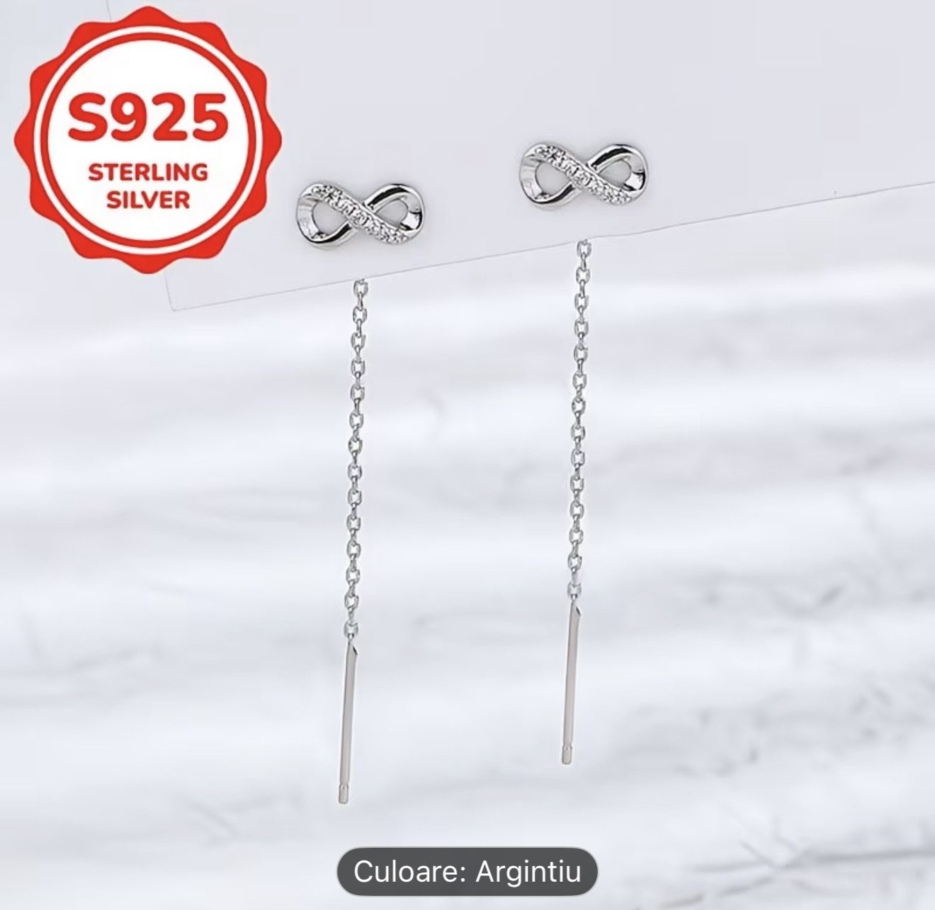 Cercei Infinity Argint Sterling