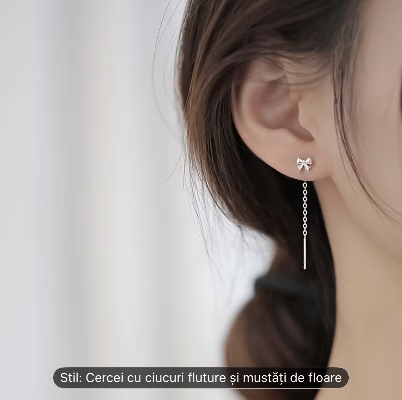 Cercei eleganți fundiță