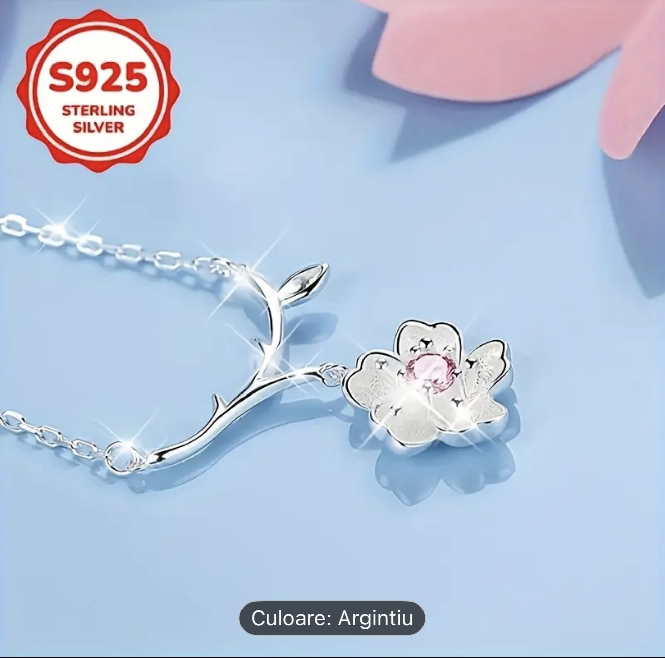 Colier Flori de Cireș de argint