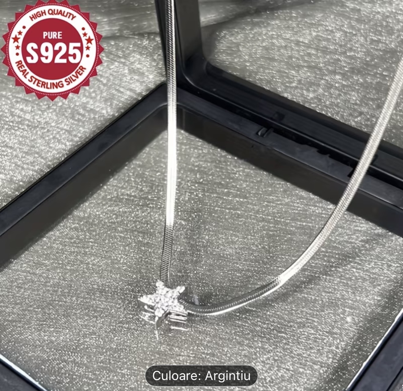 Colier cu pandantiv stea din argint 925