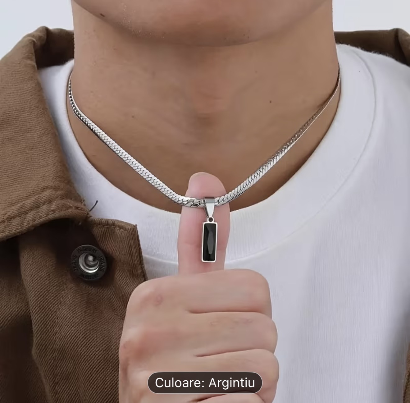 Colier elegant din argint cu pandantiv