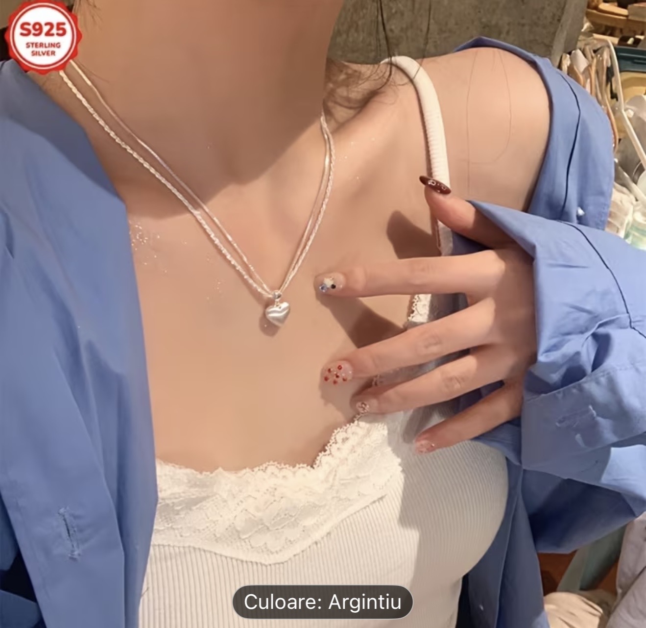 Colier din argint 925 cu inimă