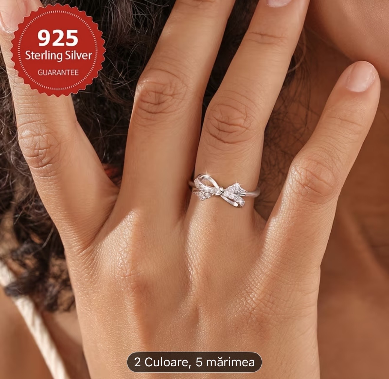 Inel fundă din argint sterling