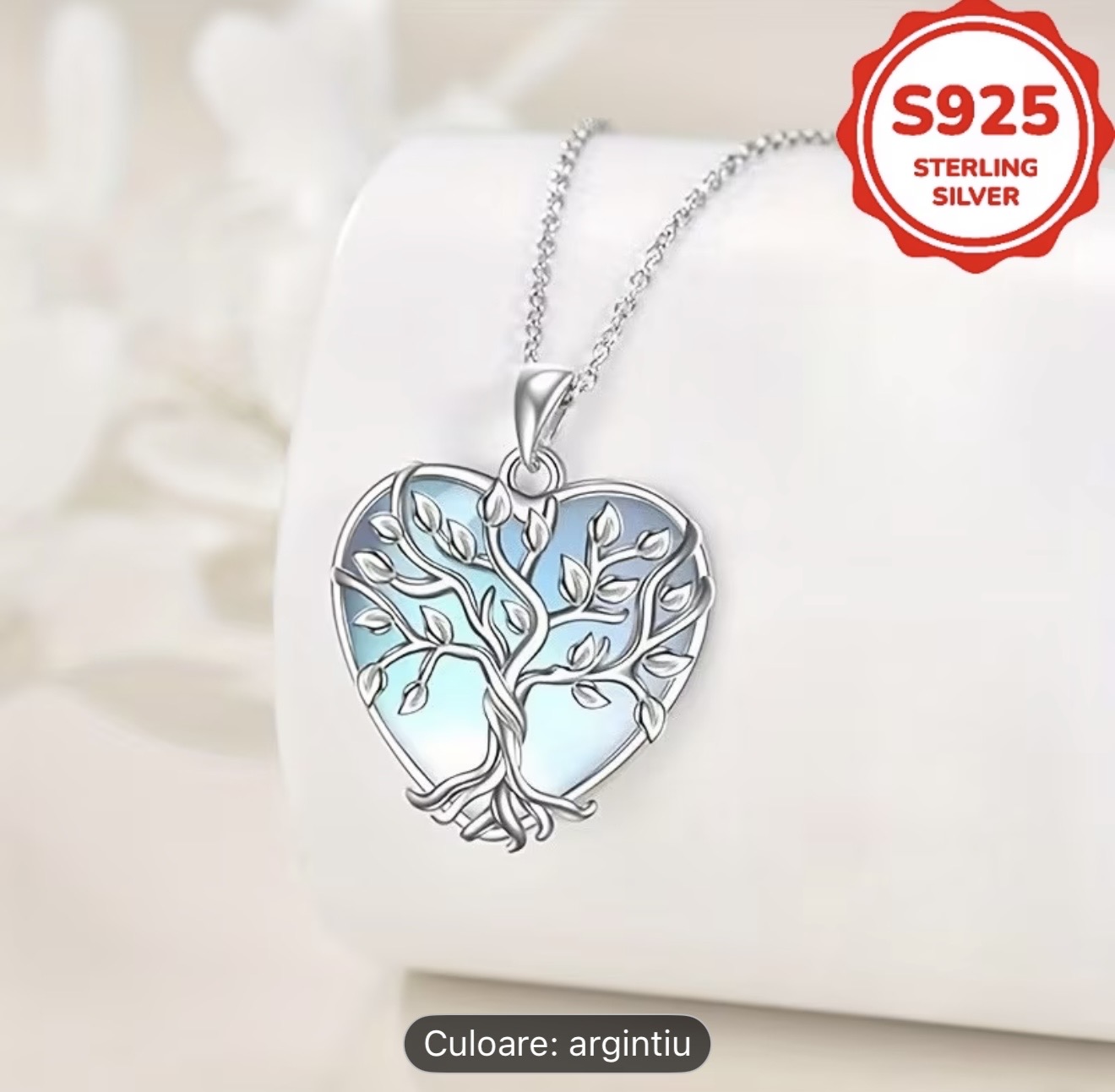 Colier cu pandantiv inimă din argint 925
