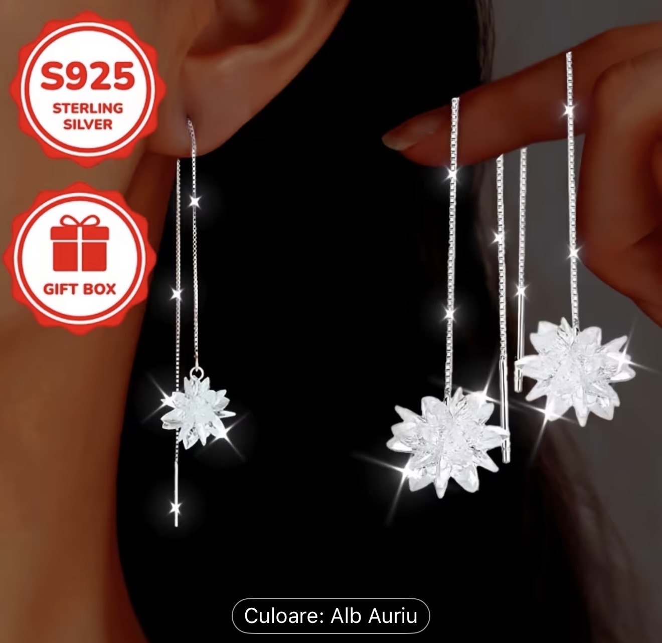 Cercei eleganți cu pandantiv Starburst