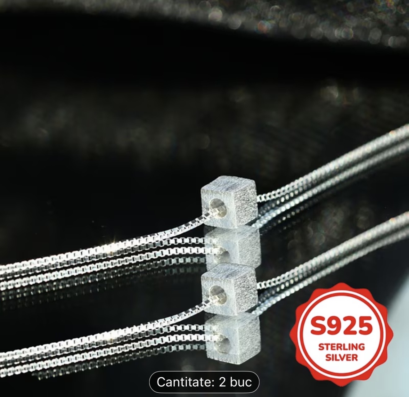 Colier din argint sterlin cu strat dublu